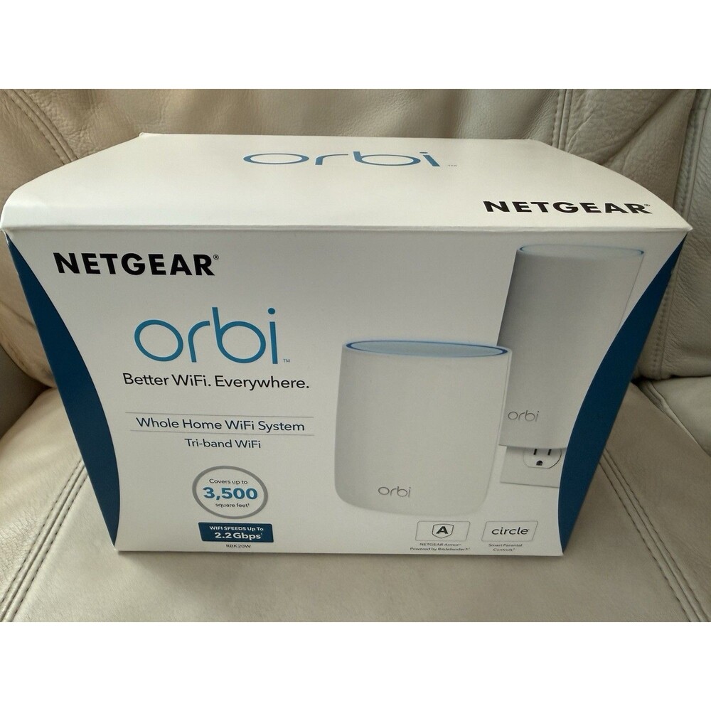NETGEAR Orbi AC2200 Tri-Band Wi-Fi System - RBK20W-100NAS